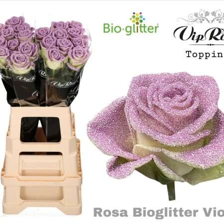 Csillámos Rózsa (Vip Roses-Lila) 70cm